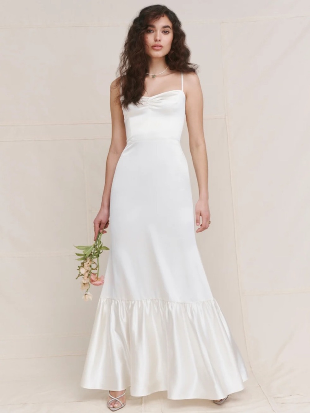 Reformation Silk Venetia Wedding Dress NWT 0 Ivory